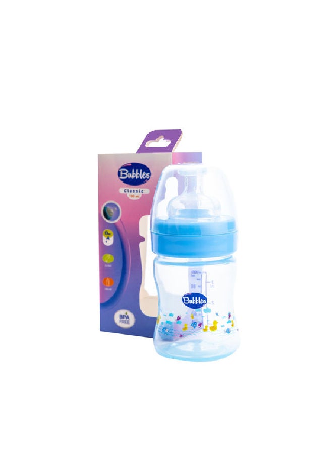 بابلز زجاجة رضاعة كلاسيكية باللون الأزرق سعة 100 مل