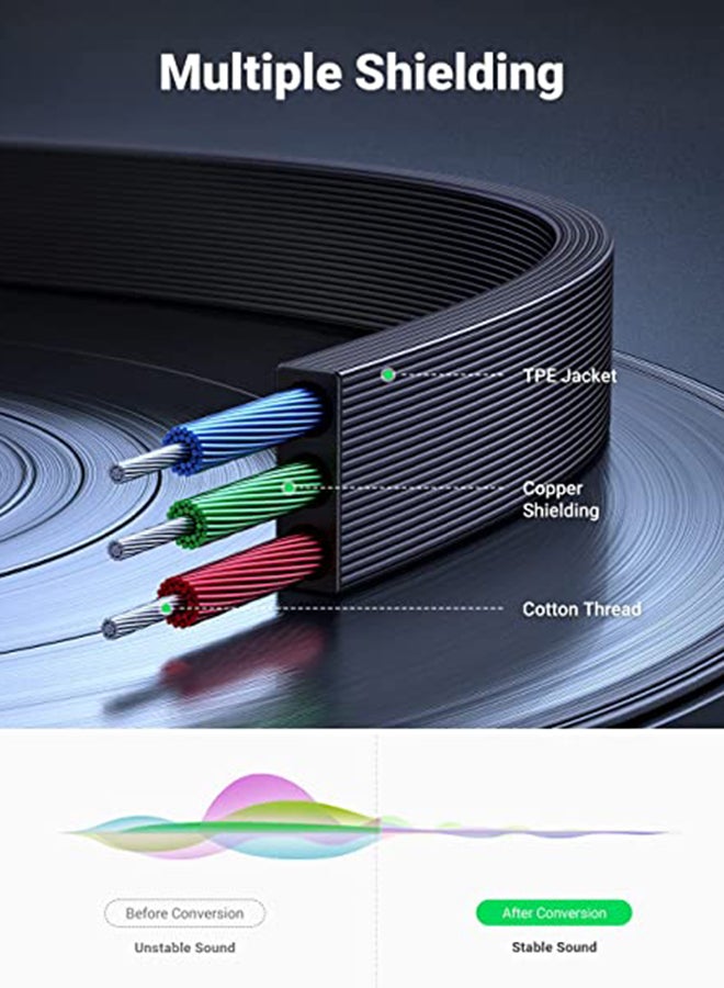 Ugreen - 3.5Mm Audio Cable Net Braid 2M Grey - Image 1