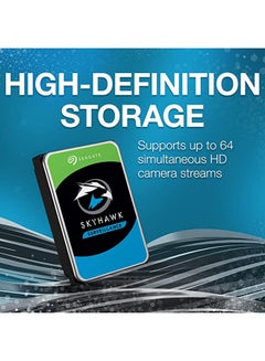 Seagate SkyHawk, Surveillance Internal Hard Drive HDD – 3.5 Inch SATA 6 Gb/s 64 MB Cache for DVR NVR Security Camera System, and Three-year Rescue Services (ST8000VX004) 8 TB  - Image 2