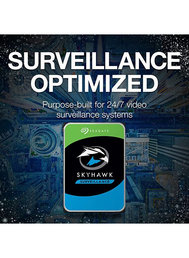 Seagate - SkyHawk, Surveillance Internal Hard Drive HDD – 3.5 Inch SATA 6 Gb/s 64 MB Cache for DVR NVR Security Camera System, and Three-year Rescue Services (ST8000VX004) 8 TB - Image 1