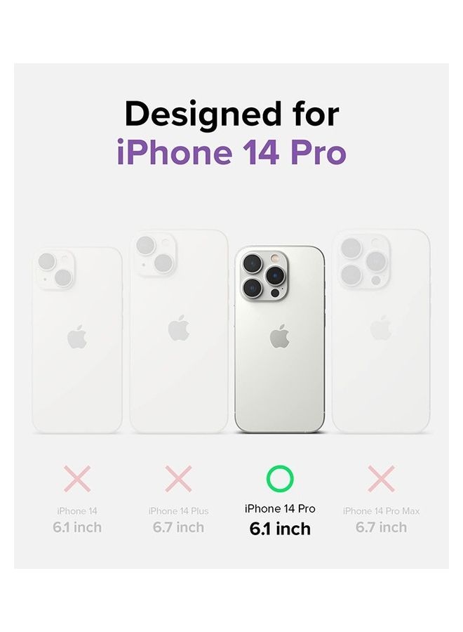 Ringke Fusion Cover For iPhone 14 Pro Case Minimal Yellowing Anti-Scratch Hard Back Shockproof TPU Bumper Drop Protection Phone Cover Matte Clear - Image 2