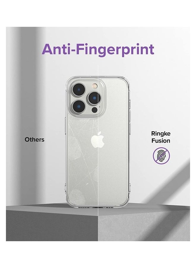 Ringke Fusion Cover For iPhone 14 Pro Case Minimal Yellowing Anti-Scratch Hard Back Shockproof TPU Bumper Drop Protection Phone Cover Matte Clear - Image 4