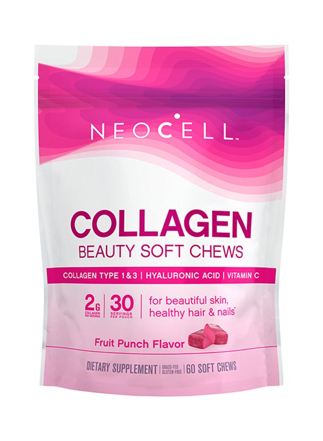 NEOCELL Beauty Bursts Super Fruit Punch 2000mg 60 Soft Chews  - Image 1