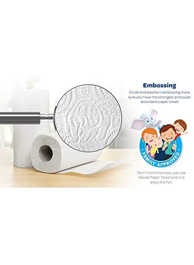 Selpak - Kitchen Paper Towel Regular 80 sheets x 3 Ply Pack of 4 Rolls - Image 1