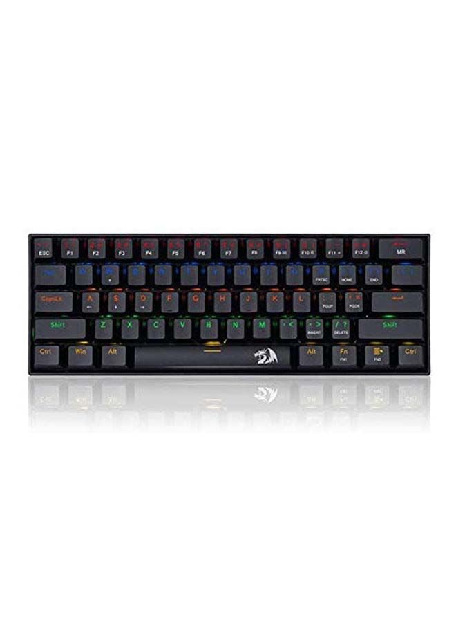 REDRAGON - Lakshmi K606 60% Mechanical Gaming Keyboard - Blue Switches - Rainbow backlighting - 61KEYS - Detachable Cable - Image 1