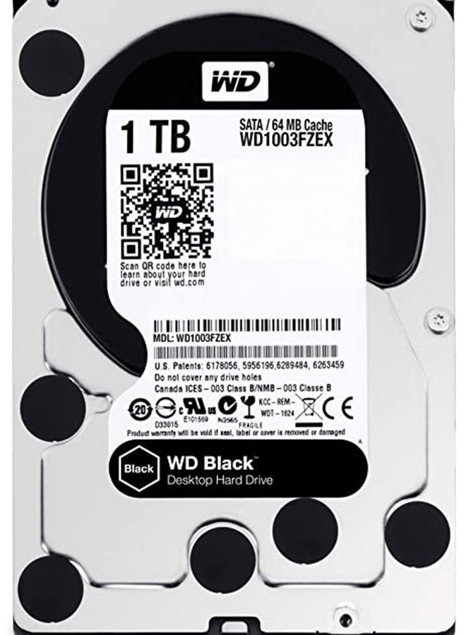 WD - Black 1TB Performance Desktop Hard Disk Drive - 7200 RPM SATA 6Gb/s 64MB Cache 3.5 Inch 1.0 TB - Image 1