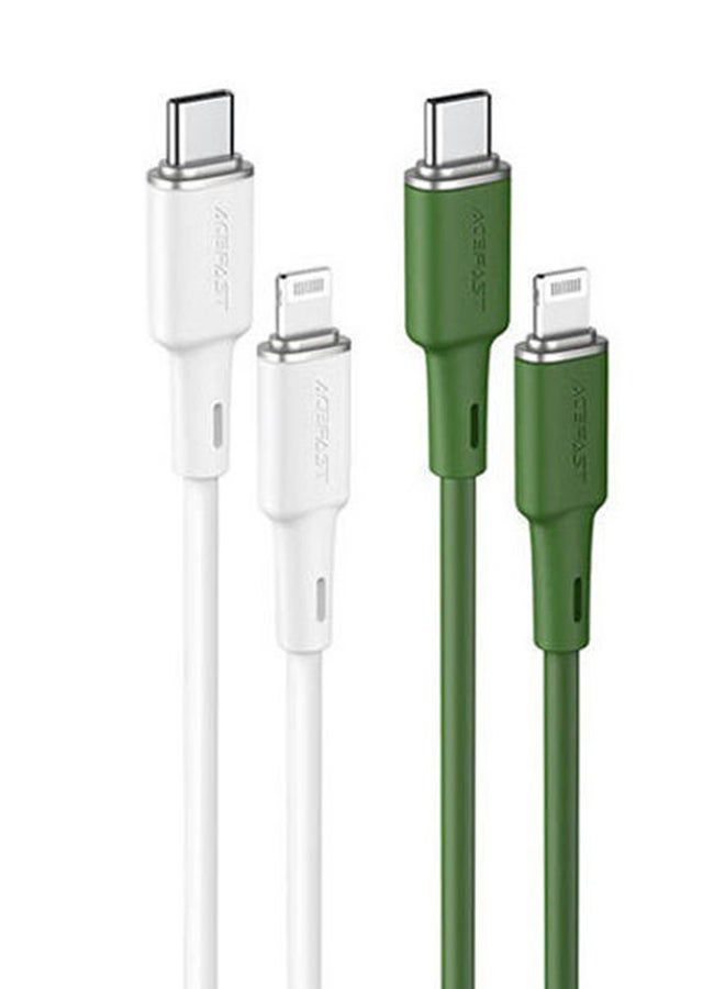 ACEFAST Usb-C To Lightning Zinc Alloy Silicone Charging Data Cable Pink  - Image 4