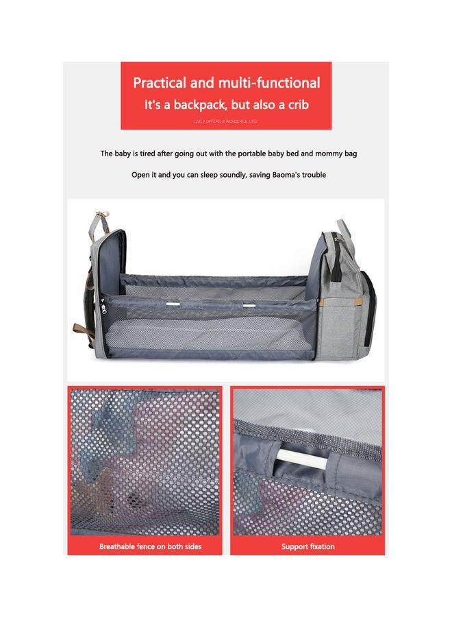 Kidle Multi Functional Large Capacity Folding Baby Bag Portable Mommy Backpack  - Image 4