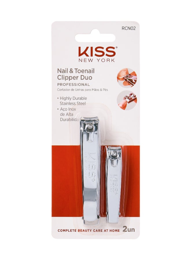 Nail And Toenail Clipper Duo Silver 