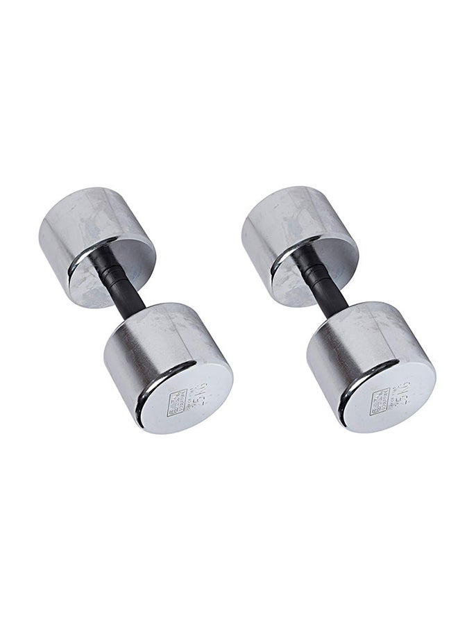 Body Sculpture Chrome Dumbell With Plastic Handle 25x2kg
