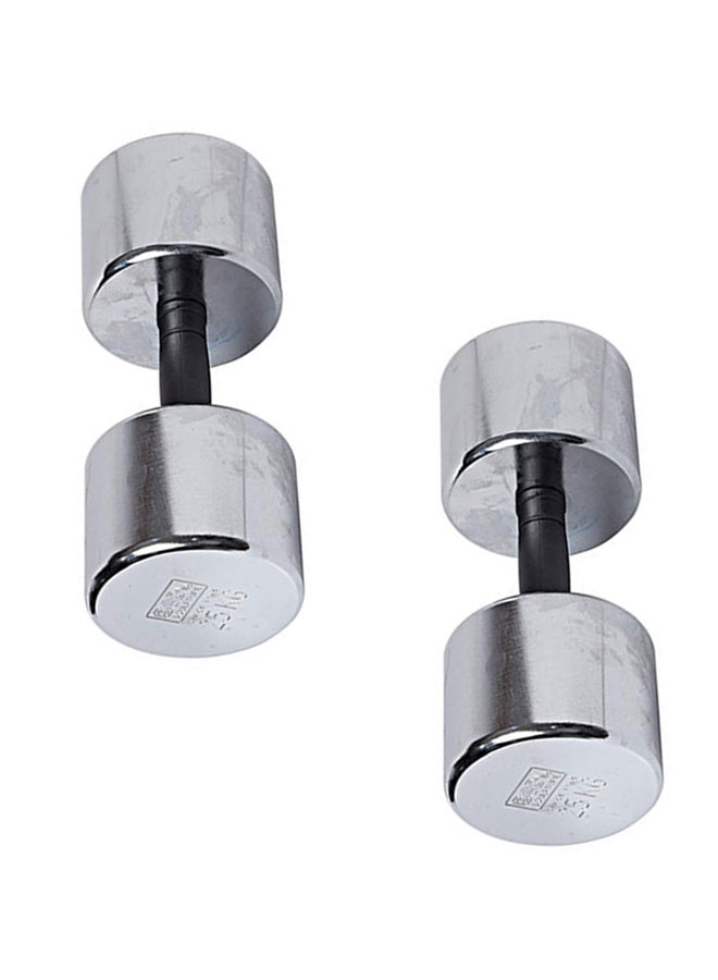 Body Sculpture Chrome Dumbell With Plastic Handle 25x2kg