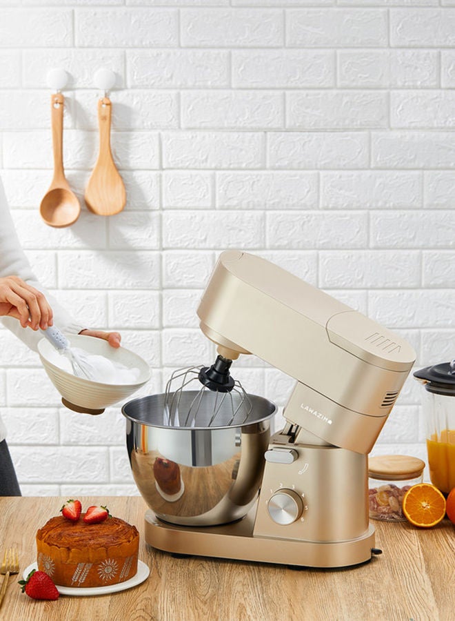 LAWAZIM 3-In-1 Professional Electric Dough Stand With Mixer Grinder And Juicer 5.5 L 1200.0 W 05-2162-01 Gold  - Image 3