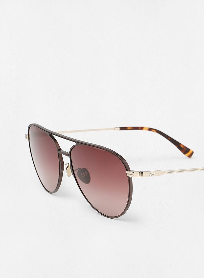 لاكوست نظارة شمسية بإطار آفياتور للرجال - Image 3