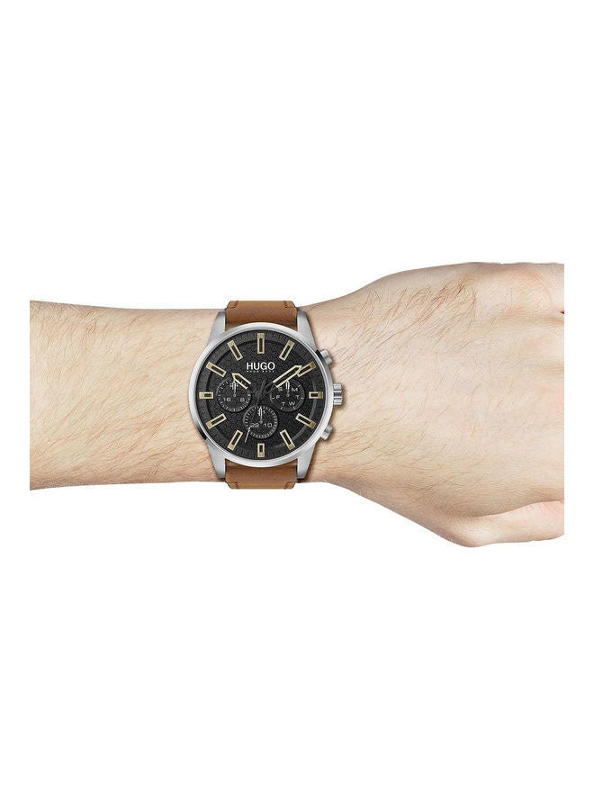 HUGO BOSS - Men's Wrist Watch chronograph leather HB153.0150 - Image 1