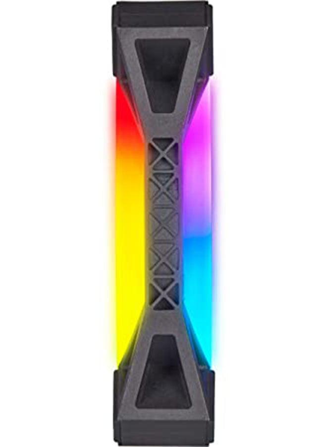CORSAIR - QL Series, QL140 RGB, 140mm RGB LED Fan, Dual Pack with Lighting Node Core Black - Image 1