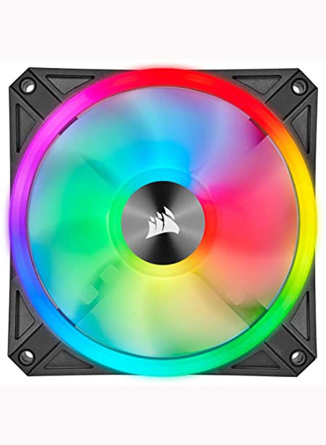 CORSAIR - QL Series, QL140 RGB, 140mm RGB LED Fan, Dual Pack with Lighting Node Core Black - Image 1