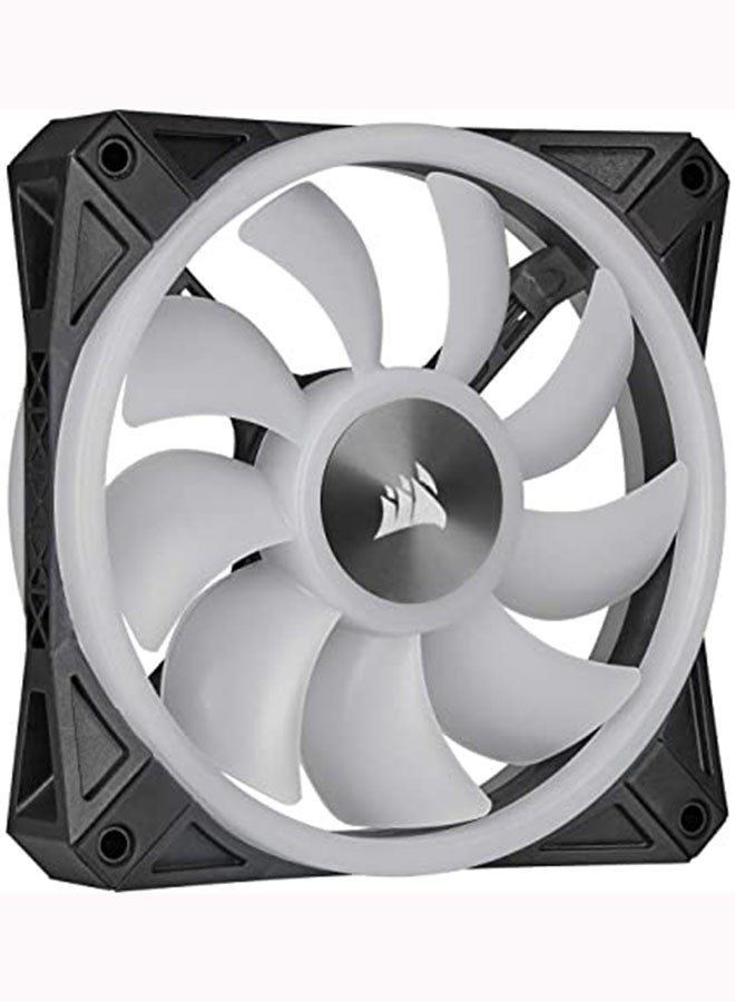 CORSAIR - QL Series, QL140 RGB, 140mm RGB LED Fan, Dual Pack with Lighting Node Core Black - Image 1