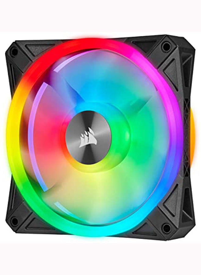 CORSAIR - QL Series, QL140 RGB, 140mm RGB LED Fan, Dual Pack with Lighting Node Core Black - Image 1