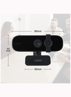 Rapoo Webcam USB2.0 HD 2K With Mic Black  - Image 3
