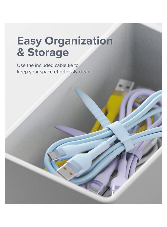 Ringke Fast Charging Pastel Cable USB Type C To Lightning 2m Long Lasting Auto Turn Off Charge Once Battery Is Full White - Image 3