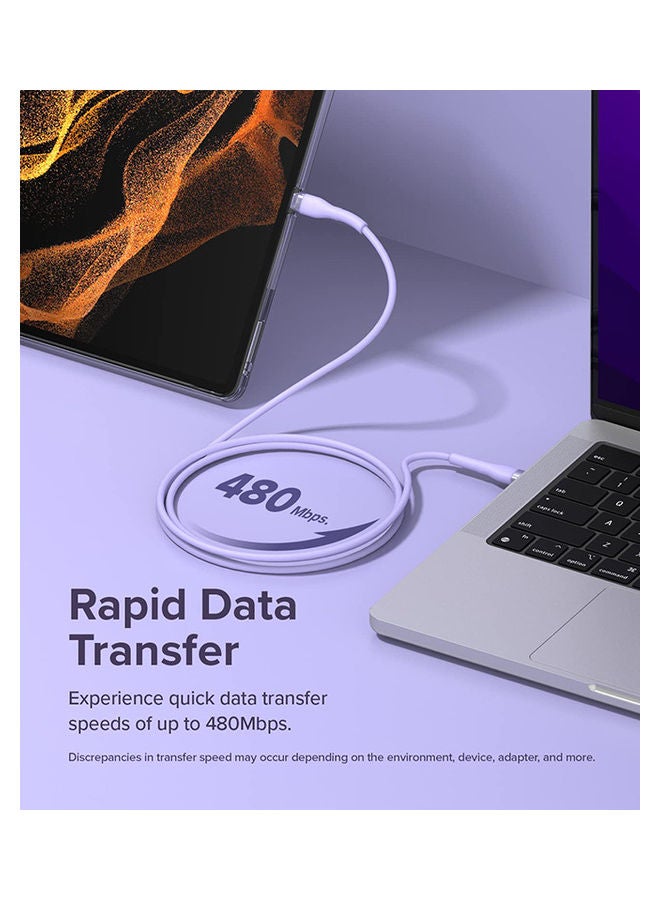 رينجك كابل شحن سريع من USB Type C إلى Lightning بطول 2 متر مع خاصية إيقاف الشحن تلقائيًا عند امتلاء البطارية - Image 5