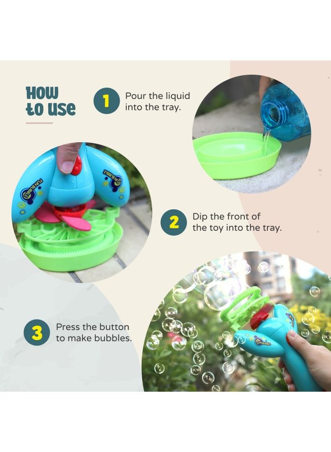 Moon Burst-Automatic Blowing Bubble Gun Toys For Girls And Boy Not Include Battery 12 x 4 x 17cm - Image 1