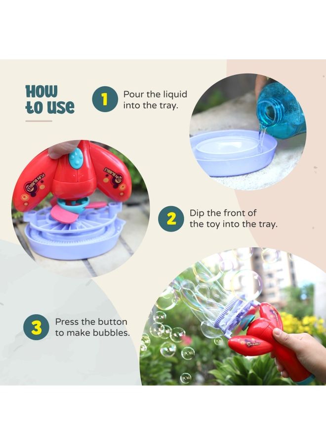 Moon Burst Automatic Blowing Bubble Gun Toys For Girls And Boys Not Include Battery 12 x 4 x 17cm - Image 2