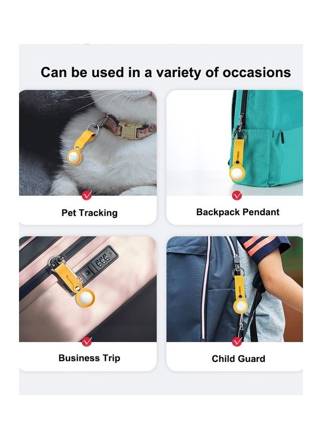 MARGOUN - 6-Piece Silicone Loop Anti-Lost AirTag Carry Case Keychain For Apple AirTags Multicolor - Image 1