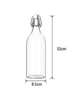 Generic Korken Bottle With Stopper Clear Glass 1L  - Image 2