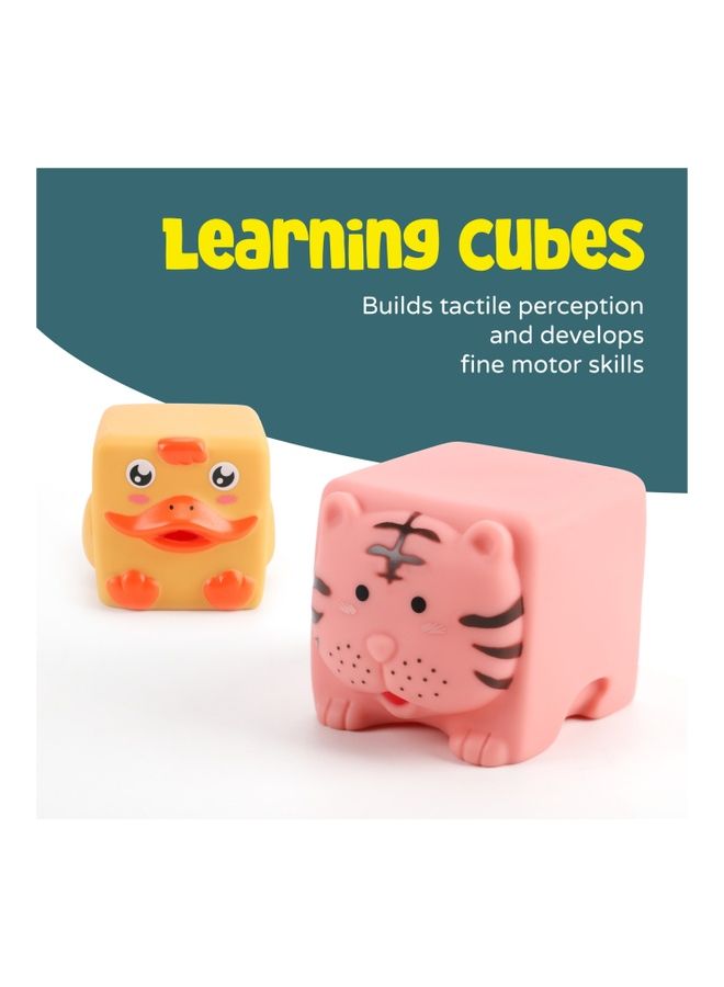 مون مجموعة كتل بناء الحيوانات من 9 قطع، لعبة تعليمية قابلة للضغط والتكديس - Image 3