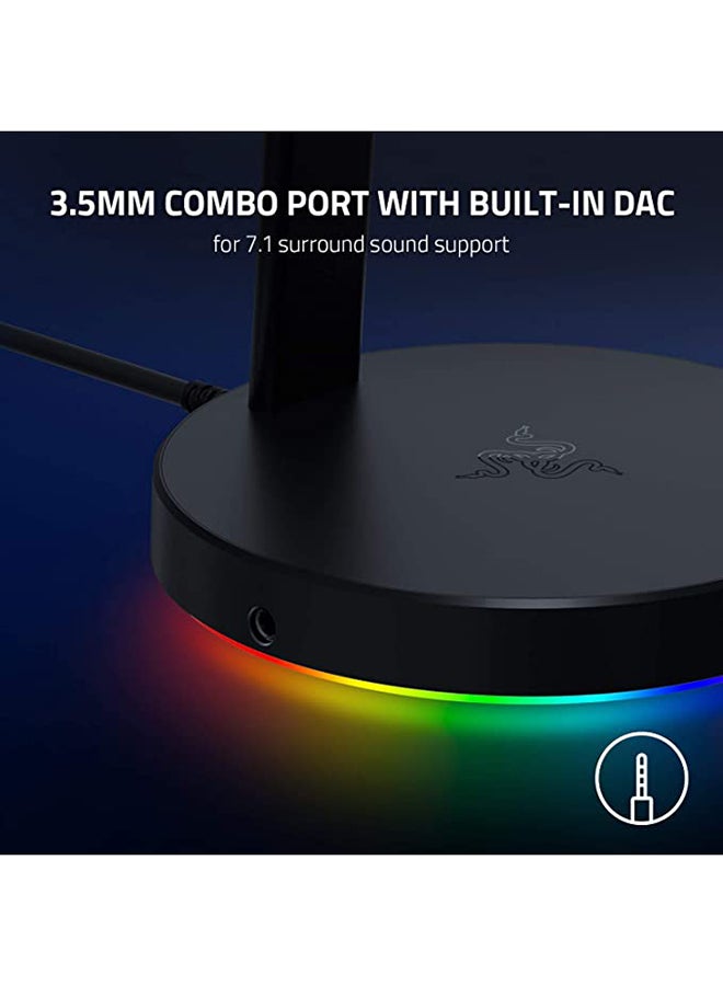 ريزر - حامل سماعة الرأس بيز ستيشن الإصدار الثاني كروما بإضاءة RGB وموزع USB 3.1 وصوت 7.1 بلون ميركوري - Image 1