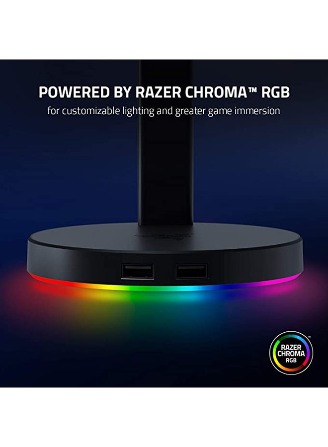 ريزر - حامل سماعة الرأس بيز ستيشن الإصدار الثاني كروما بإضاءة RGB وموزع USB 3.1 وصوت 7.1 بلون ميركوري - Image 1