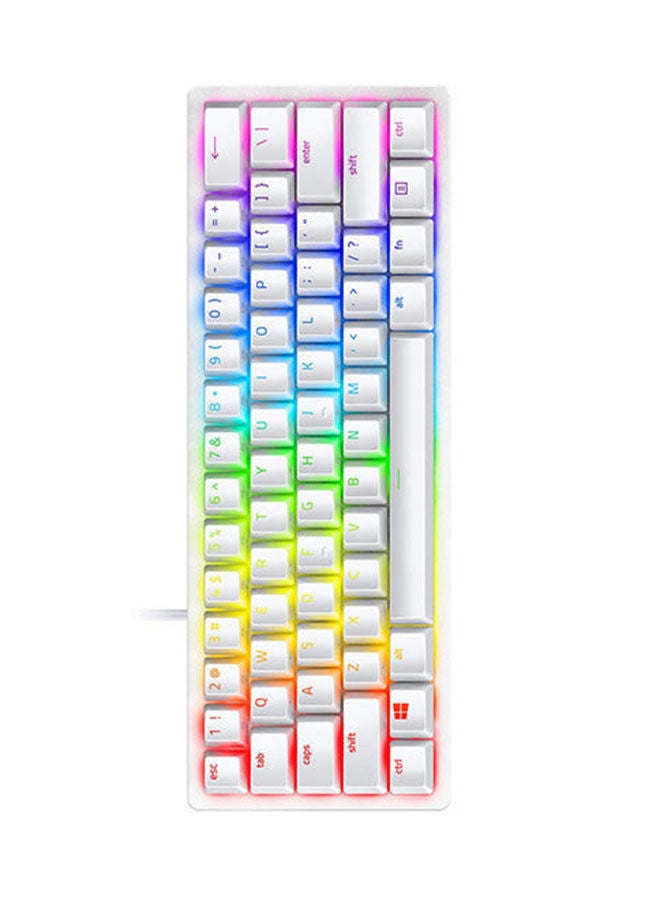 RAZER - Huntsman Mini 60% Gaming Keyboard: Fast Keyboard Switches, Linear Optical Switches, Chroma RGB Lighting, PBT Keycaps, Onboard Memory Snap Tap - White - Image 1