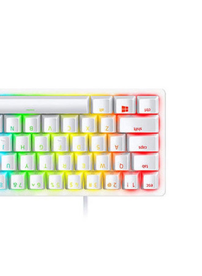 RAZER - Huntsman Mini 60% Gaming Keyboard: Fast Keyboard Switches, Linear Optical Switches, Chroma RGB Lighting, PBT Keycaps, Onboard Memory Snap Tap - White - Image 1