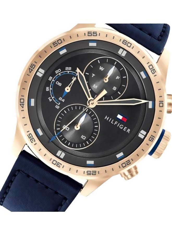 TOMMY HILFIGER Men's Leather Analog Watch-1791808 - Image 5