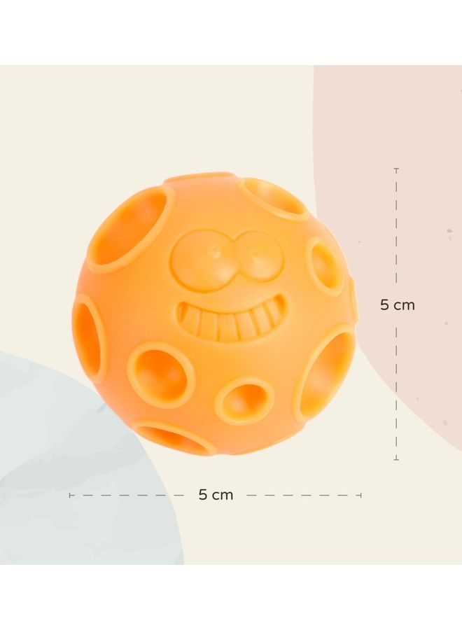 Moon - Sensory Textured Toy 6 Pcs Solid Color Vibrant Balls ‎25 x 5 x 19.5cm - Image 1