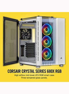 CORSAIR Crystal Series 680X RGB High Airflow Tempered Glass ATX Smart Case  - Image 5