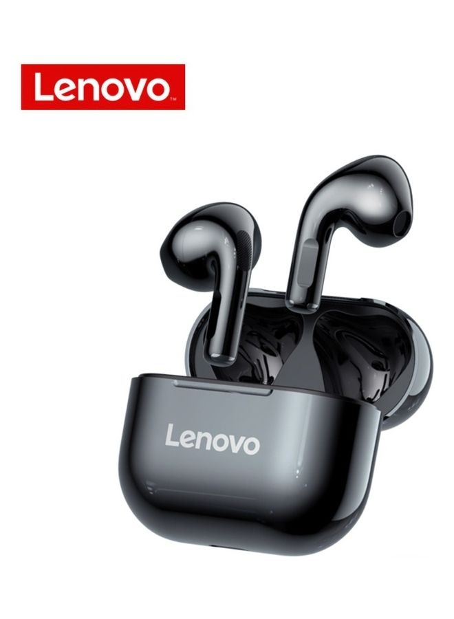 Lenovo - LP40 TWS Wireless Earphone Bluetooth 5.0 Dual Stereo Bass Touch Control IP54 Life Waterproof Black - Image 1
