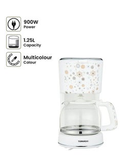 تورنيدو محضرة قهوة أمريكان أوتوماتيك 1.25 لتر 1.25 L 900 W TCMA-9125-C أبيض  - Image 1