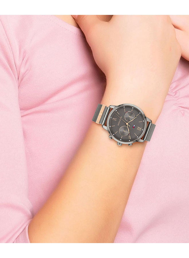 Women's Blake Round Shape Stainless Steel Analog Wrist Watch 38 mm - Grey - 1782304 - v1670593257/N43699506A_4