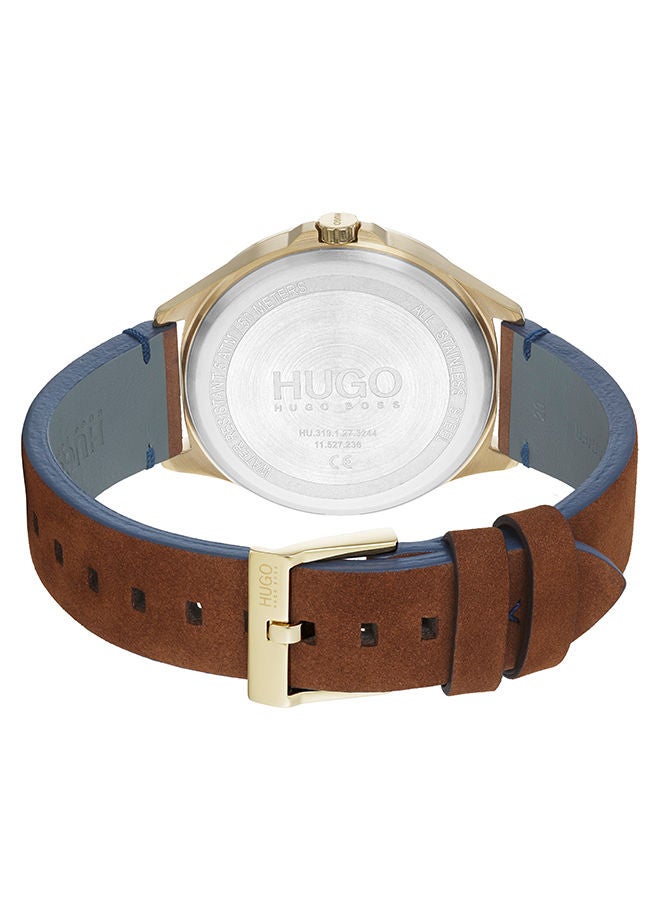 HUGO BOSS - Men's Leather Analog Wrist Watch 1530134 - Image 1