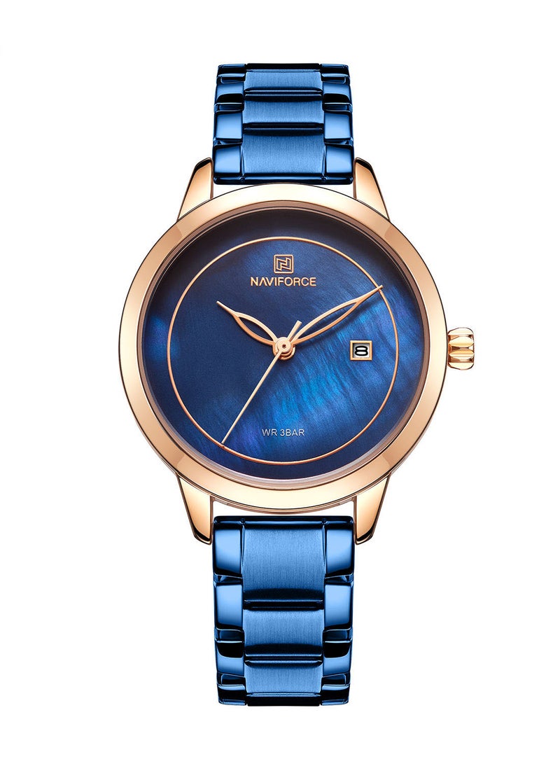 NAVIFORCE Women's Stainless Steel Analog Watch NF5008 RG/BE  - Image 1