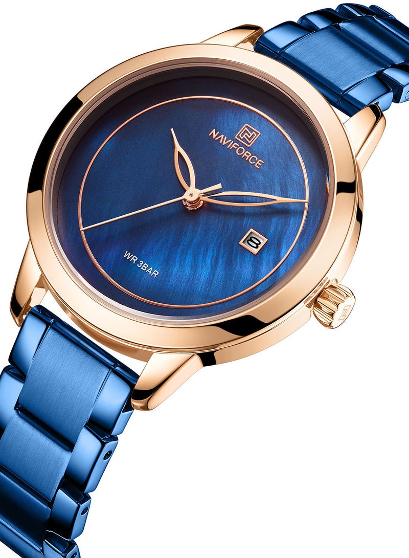 NAVIFORCE Women's Stainless Steel Analog Watch NF5008 RG/BE  - Image 2