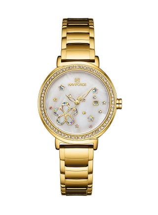 Women's Stainless Steel Analog Wrist Watch NF5016 G/W