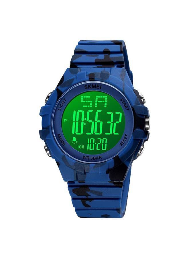 سكمي ساعة يد ضد الماء بسوار من السيليكون بطابع عسكري رياضي 1715 للرجال - Image 1