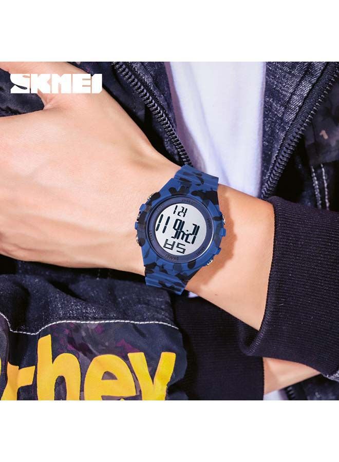 سكمي ساعة يد ضد الماء بسوار من السيليكون بطابع عسكري رياضي 1715 للرجال - Image 3