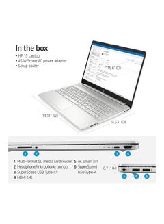 إتش بي كمبيوتر محمول 15-dy2791wm بشاشة عالية الدقة مقاس 15.6 بوصة، ومعالج Core i3-1115G4/ذاكرة وصول عشوائي سعة 16 جيجابايت/محرك أقراص SSD سعة 512 جيجابايت/بطاقة رسومات Intel UHD/نظام التشغيل Windows 10  - Image 4