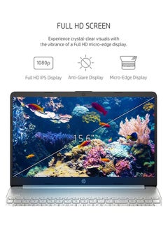 HP 15-dy2795wm (Upgraded Version) Laptop With 15.6-Inch FHD Display, Core i5-1135G7 Processor/16GB RAM/512GB SSD/Intel Iris Xe Graphics/Windows 11 English Silver  - Image 3