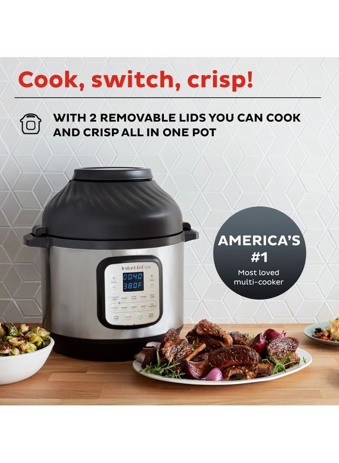 Instant Pot - Duo Crisp Air Fryer 11 In 1 Pressure Slow Cooker Steamer Sous Vide Machine Dehydrator With Grill Food Warmer & Baking Functions 8.0 L 1500.0 W 113-0042-01 Multicolour - Image 1