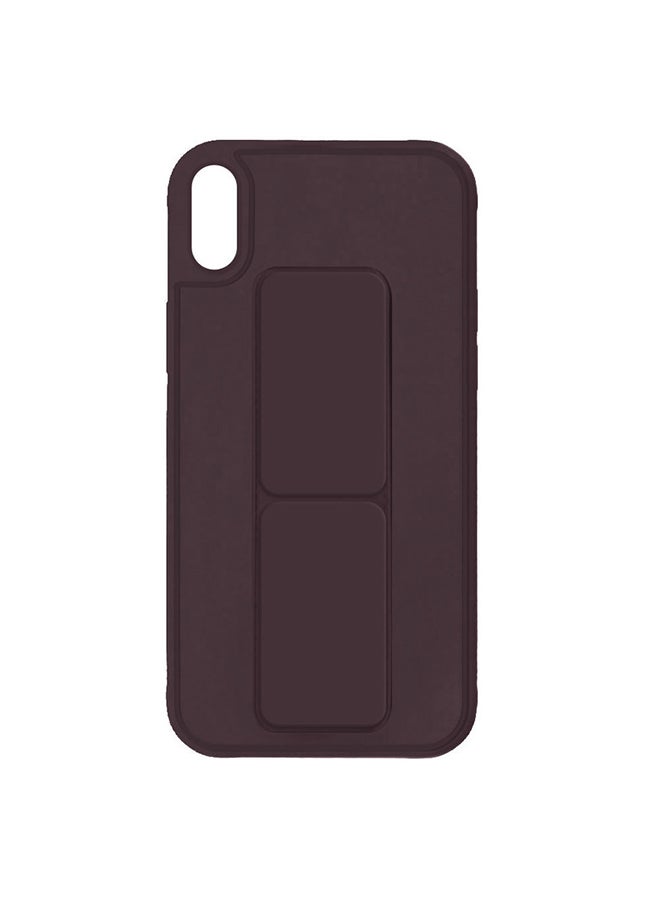 MARGOUN - Protective Case Cover with Finger Grip Stand for Apple iPhone XS/X Maroon - Image 1